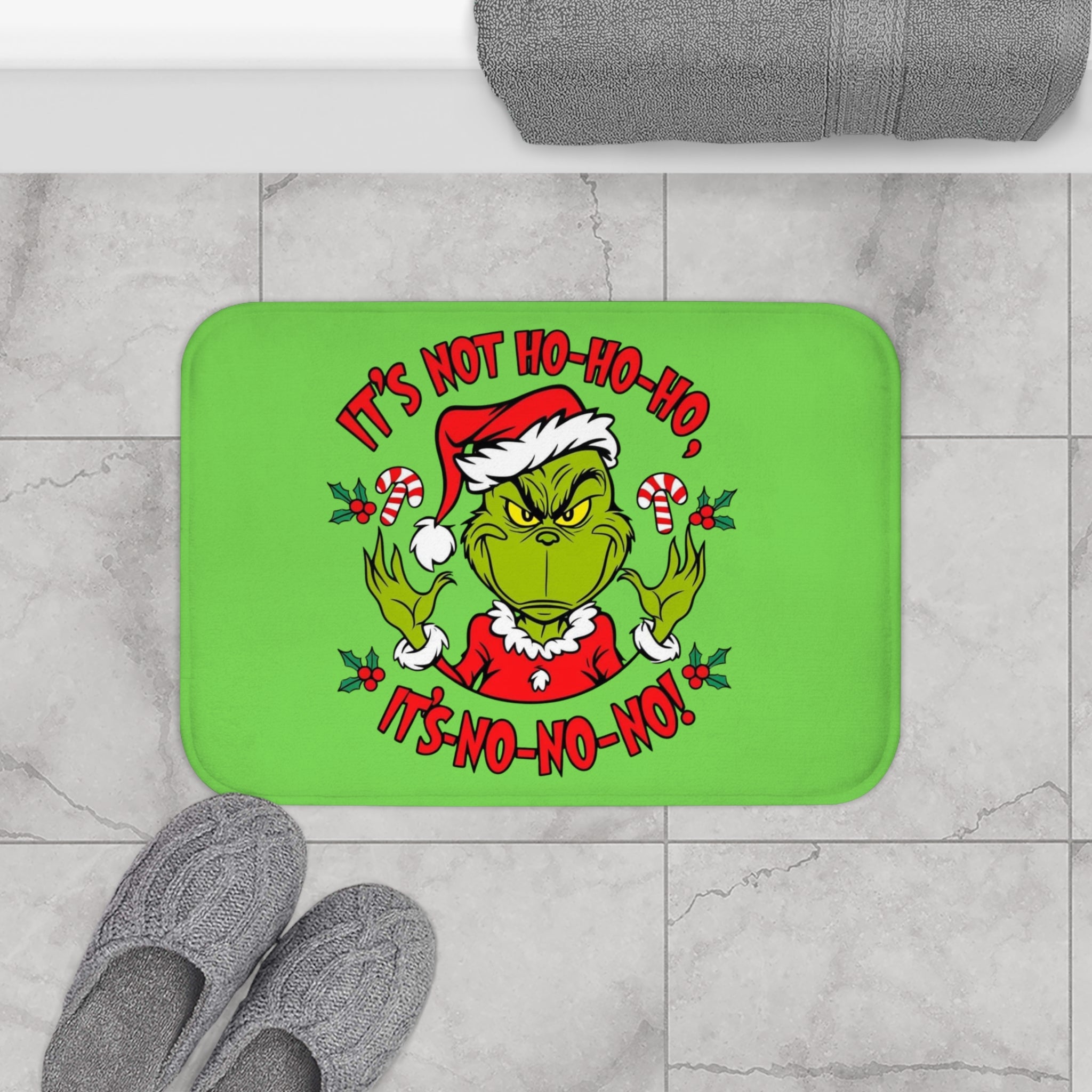 Grinch 'It's Not Ho-Ho-Ho, It's No-No-No' Christmas Bath Mat